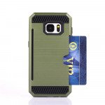 Wholesale Samsung Galaxy S7 Credit Card Armor Case (Black)